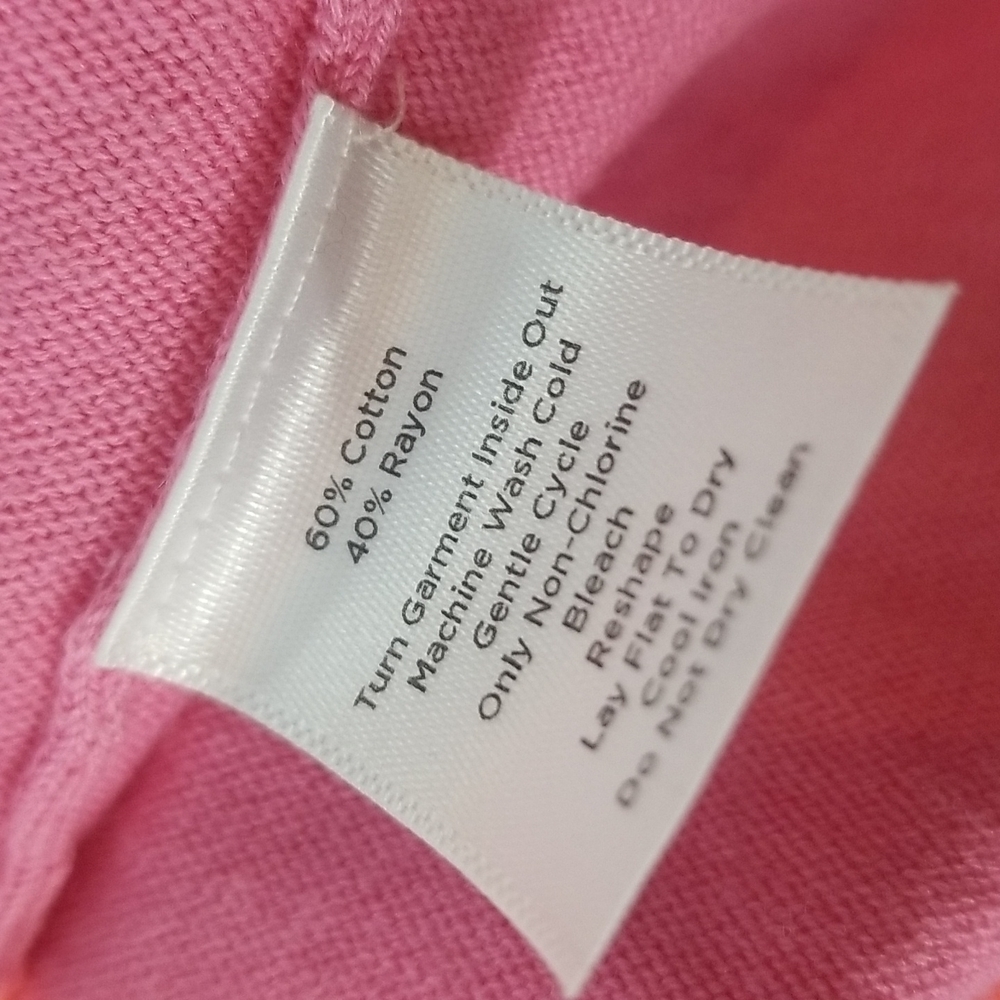 3/$25 Talbots Size S Pink Sleeveless Top Knit - Picture 5 of 5